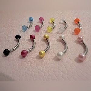 Surgical Steel curved barbells 16G 8mm